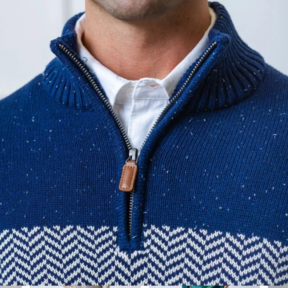 New  Men's Hope and Henry Half Zip Pullover Sweater - Picture 5 of 6
